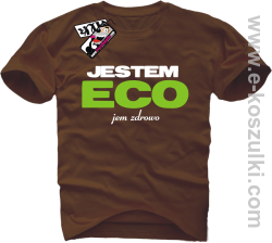 Jestem ECO - koszulka męska - brązowy
