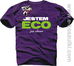 Jestem ECO - koszulka męska - fioletowy