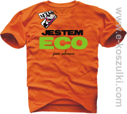 Jestem ECO - koszulka męska - pomarańczowy