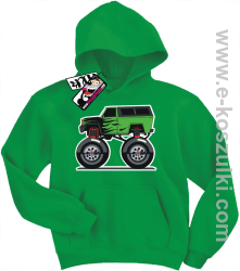 Monster green car bluza dziecięca - zielony