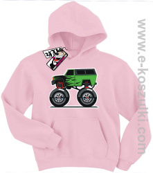 Monster green car bluza dziecięca - różowy