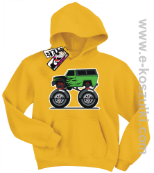 Monster green car bluza dziecięca - żółty