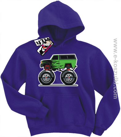Monster green car bluza dziecięca - fioletowy