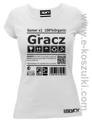 Gracz GAMER - t-shirt damski biała