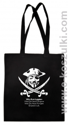 Anonymous We are Legion We Do Not Forget We Do Not Forgive Expect Us - torba z nadrukiem czarna