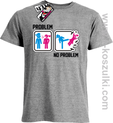Problem No Problem - koszulka męska - melanżowy