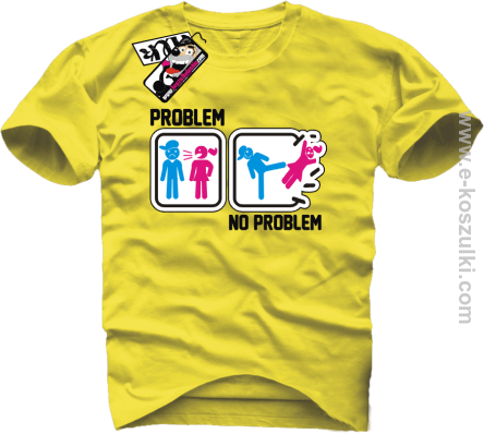 Problem No Problem - koszulka męska - żółty