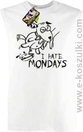 I hate mondays - bezrękawnik męski biały