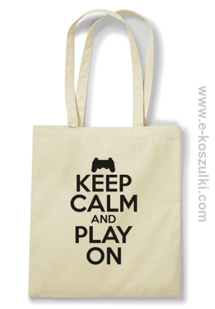 Keep calm and play on konsola - Eco torba beżowa