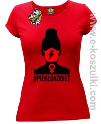 Piekło Kobiet kobieta w maseczce - t-shirt damski czerwony