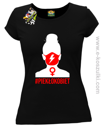 Piekło Kobiet kobieta w maseczce - t-shirt damski czarny