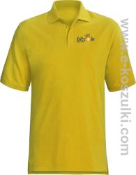 Bitcoin Standard Cryptominer King - koszulka polo męska żółta