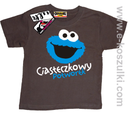 Ciasteczkowy potwór koszulka dziecięca - brązowy