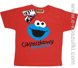 Ciasteczkowy potwór koszulka dziecięca - czerwony