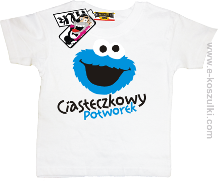 Ciasteczkowy potwór koszulka dziecięca - biały