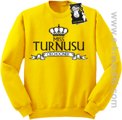 Miss turnusu Ciechocinek - śmieszna bluza z nadrukiem bez kaptura żółta