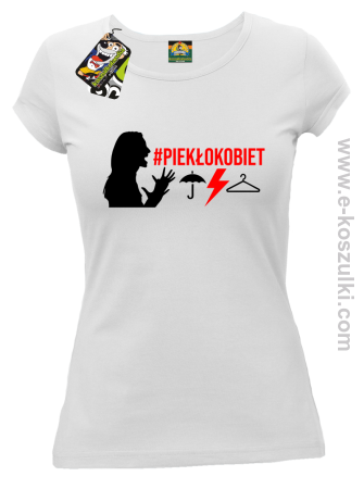 Kobieta krzycząca PIEKŁO KOBIET - t-shirt damski 