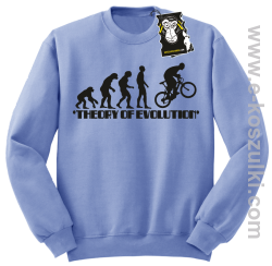 Theory of evolution - bluza sportowa bez kaptura błękitna