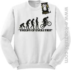 Theory of evolution - bluza sportowa bez kaptura biała