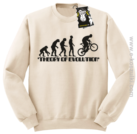 Theory of evolution - bluza sportowa bez kaptura beżowa