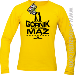 Z zawodu Górnik z wyboru MĄŻ - longsleeve męski żółty