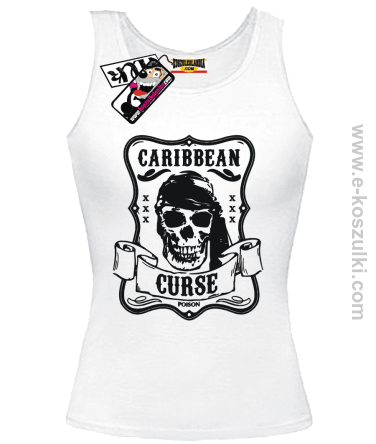 Caribbean Curse - top damski - biały