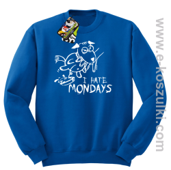 I hate mondays - bluza bez kaptura niebieski