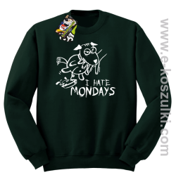 I hate mondays - bluza bez kaptura butelkowy