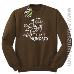 I hate mondays - bluza bez kaptura brązowy