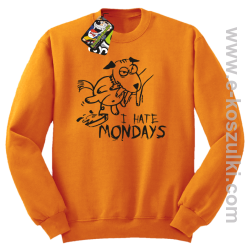 I hate mondays - bluza bez kaptura pomarańczowy