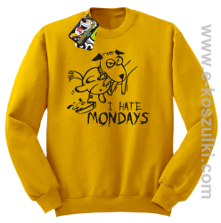 I hate mondays - bluza bez kaptura żółty