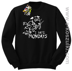 I hate mondays - bluza bez kaptura czarny
