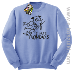 I hate mondays - bluza bez kaptura błękitny