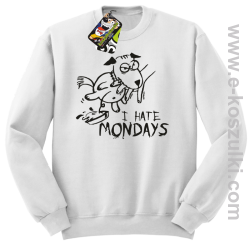 I hate mondays - bluza bez kaptura biały