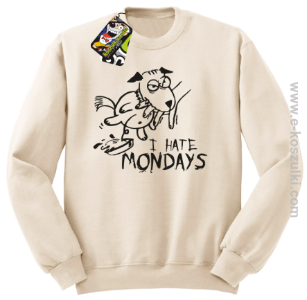 I hate mondays - bluza bez kaptura beżowy
