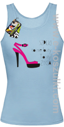 Szpilki to nie buty to styl życia - top damski błękitny