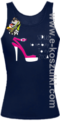 Szpilki to nie buty to styl życia - top damski granatowy