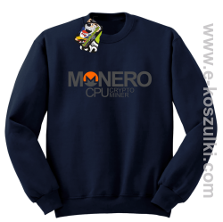 MONERO CPU CryptoMiner - bluza bez kaptura granatowa