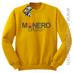 MONERO CPU CryptoMiner - bluza bez kaptura żółta