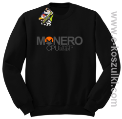MONERO CPU CryptoMiner - bluza bez kaptura czarna