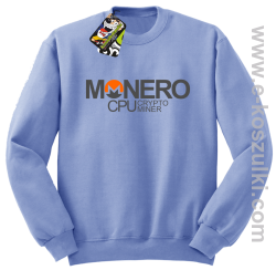 MONERO CPU CryptoMiner - bluza bez kaptura błękitna