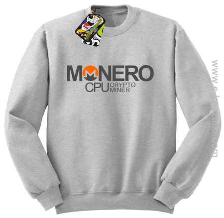 MONERO CPU CryptoMiner - bluza bez kaptura 