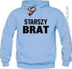 Starszy Brat - bluza męska z kapturem - błękitny