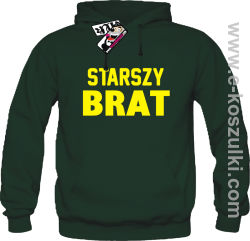 Starszy Brat - bluza męska z kapturem - butelkowy