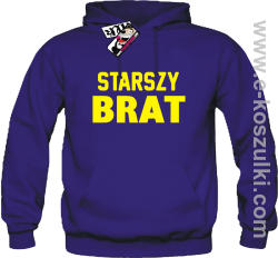 Starszy Brat - bluza męska z kapturem - fioletowy