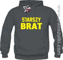 Starszy Brat - bluza męska z kapturem - grafitowy