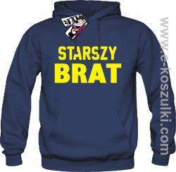 Starszy Brat - bluza męska z kapturem - granatowy