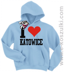 I love Katowice bluza dziecięca - błękitny