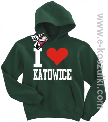 I love Katowice bluza dziecięca - butelkowy