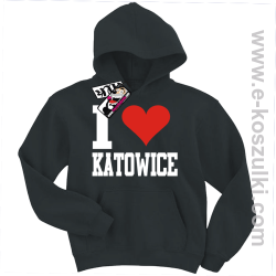 I love Katowice bluza dziecięca - czarny